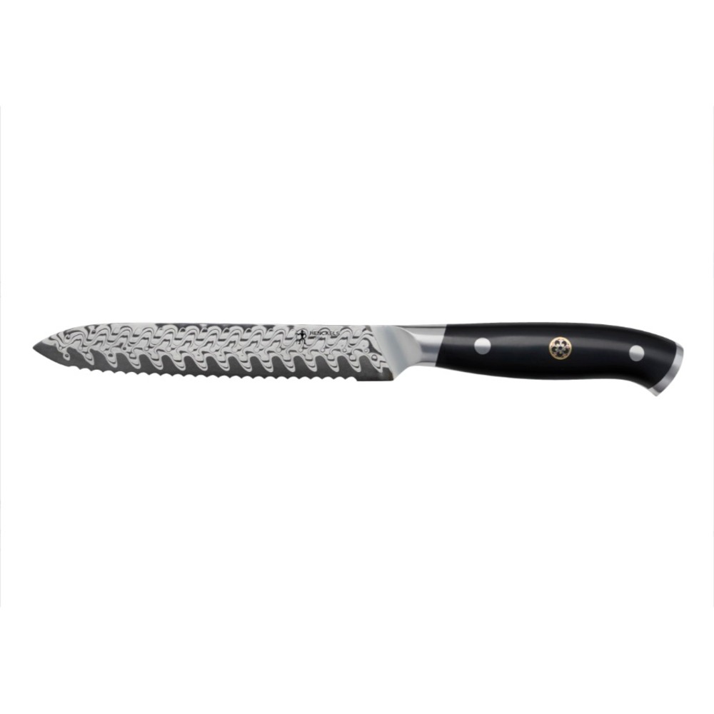 Henckels Compass Damascus 5" Serrated Tomato Sandwich Utility Knife BNGift Box